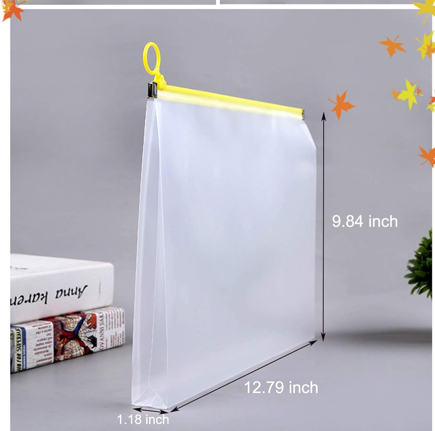 9×12 Clear Zip Plastic Envelopes File Document Paper Holder Pack of 12 12