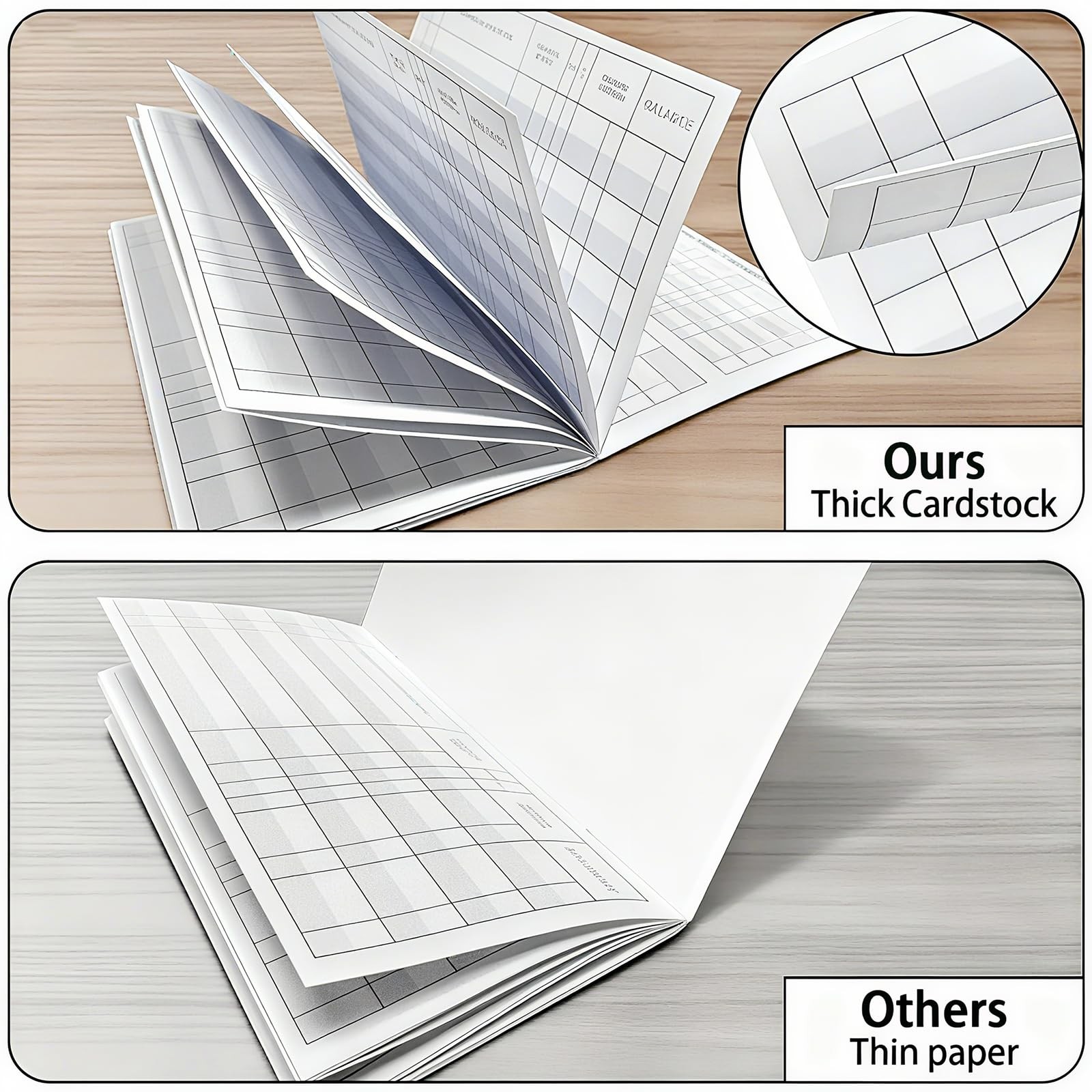 16 pcs Checkbook Register, 6″ x 3″ Easy to Read Black & White Check Registers