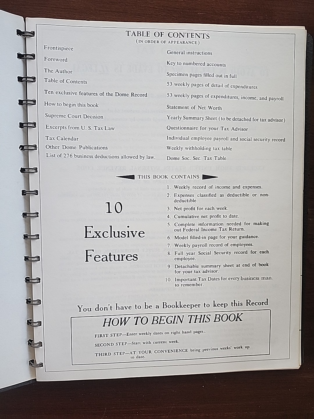Vtg 1968 Dome Simplified Weekly Bookkeeping Record No 600 New Old Stock NoS