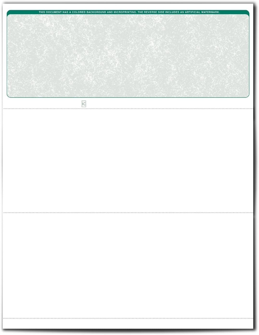 VersaCheck Secure Checks – 250 Blank Business Voucher Checks – Green Classic