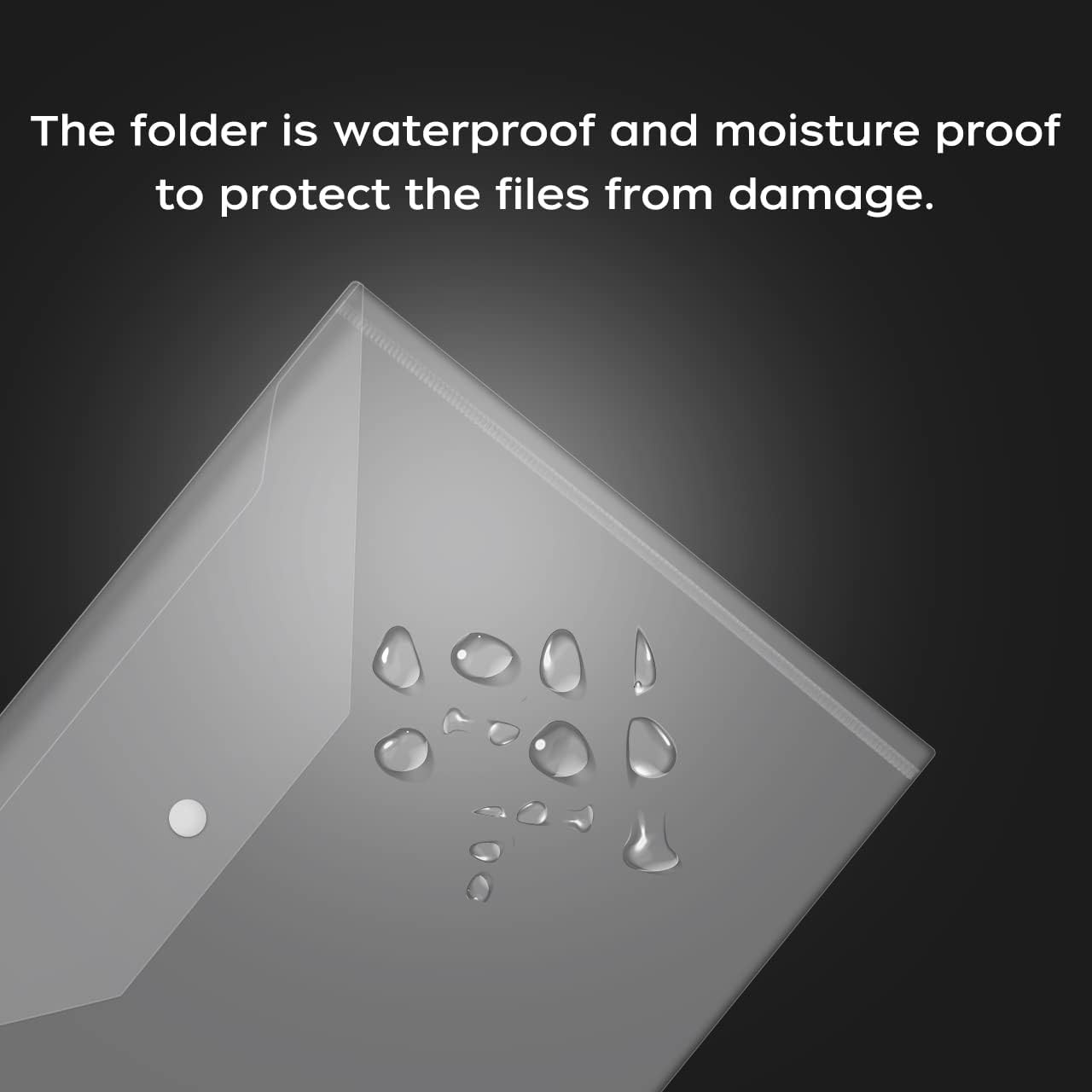 30pcs Plastic Envelopes, Clear Reusable Poly 12.79 in x 9.3 in, White