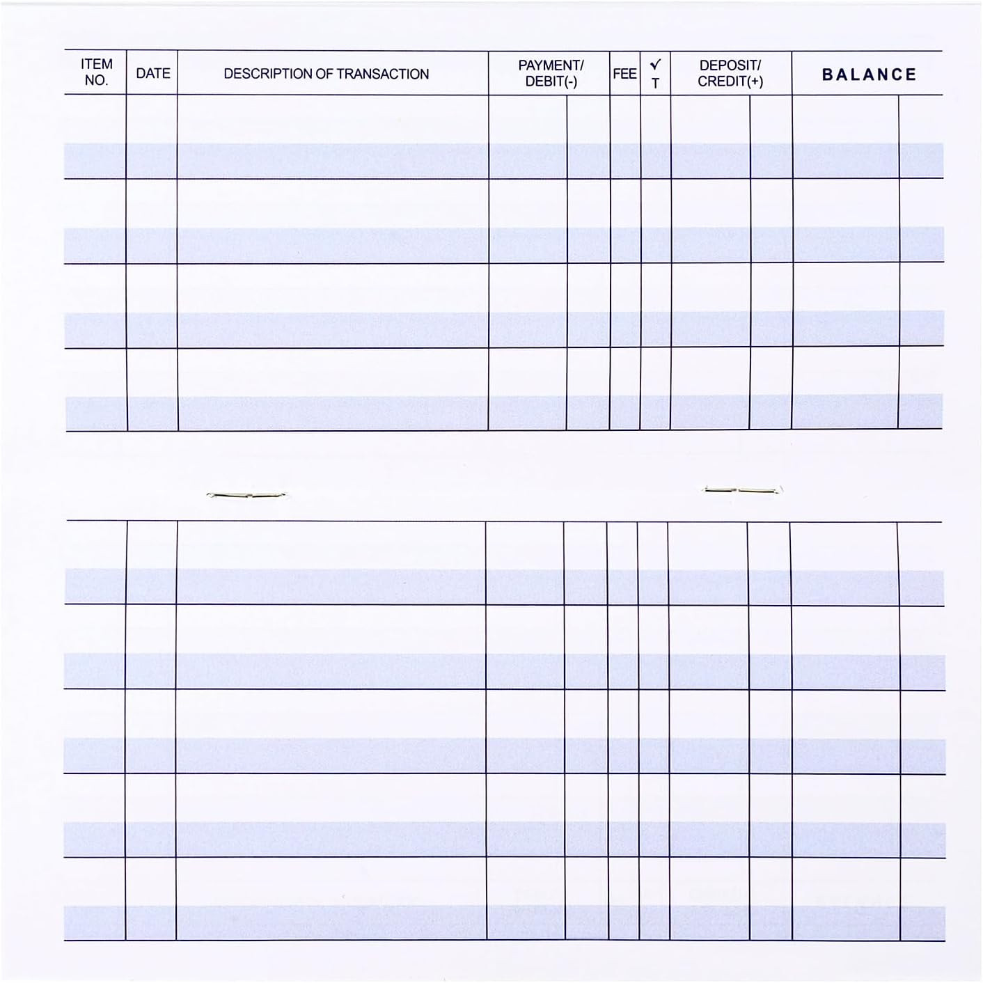 Larger Lines 20 Pack Checkbook Register, Check Registers for Personal Use
