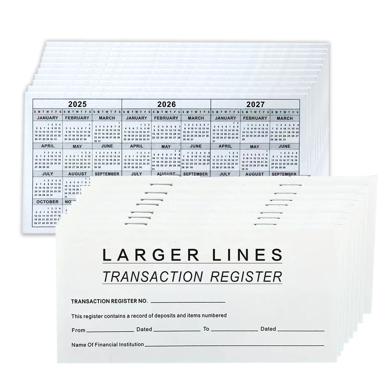 Checkbook Register 20 Pack 6″ × 3″ Blank Ledger Personal or Business Bank