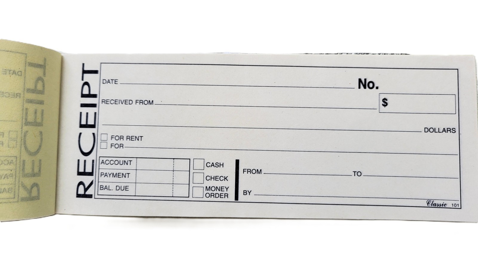 10 Pk of 50 Sets Rent Money & Cash Receipt Books 2 Part Carbon Copy Invoice Book