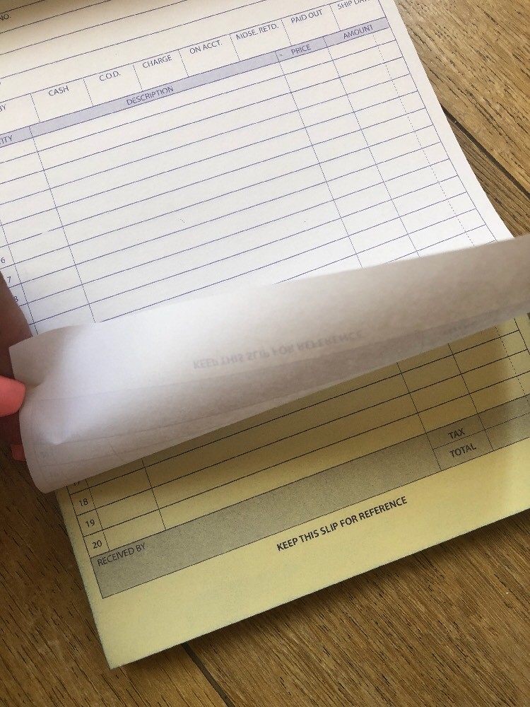3x Sales Order Book Receipt Invoice Form 50 Set 2 Parts Duplicate Carbonless