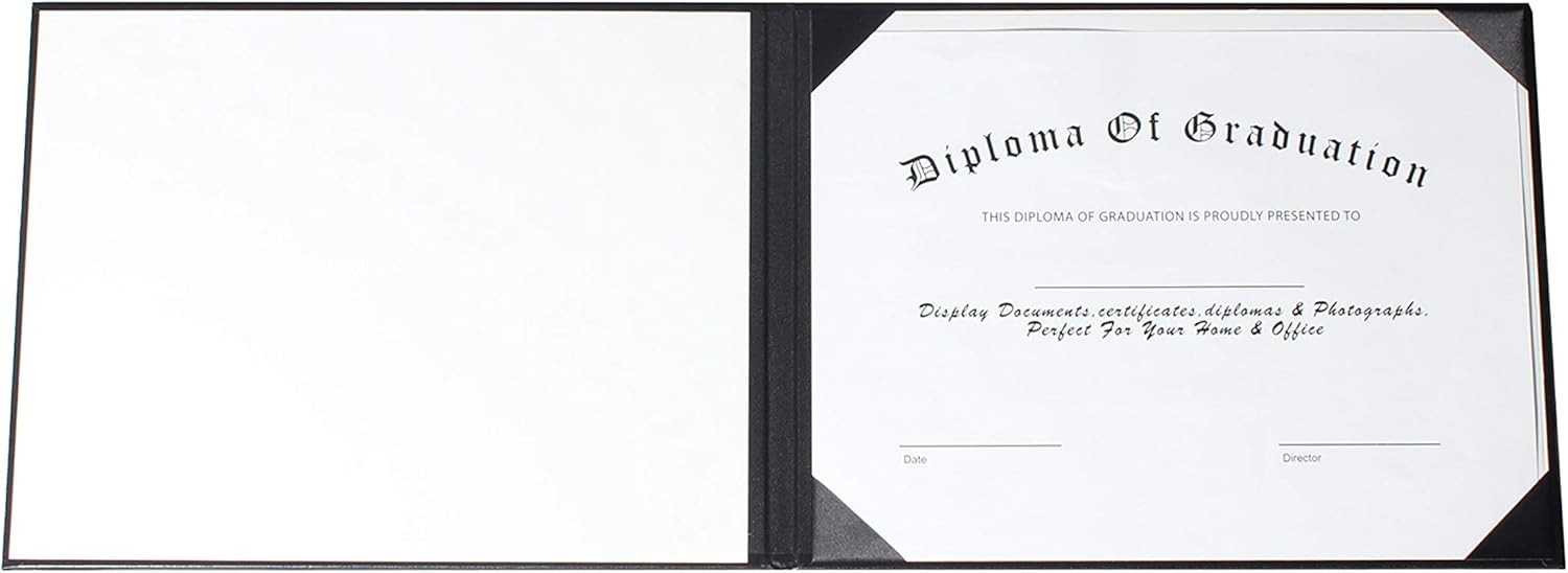 MyGradDay Diploma Cover Holder Graduation Certificate Black