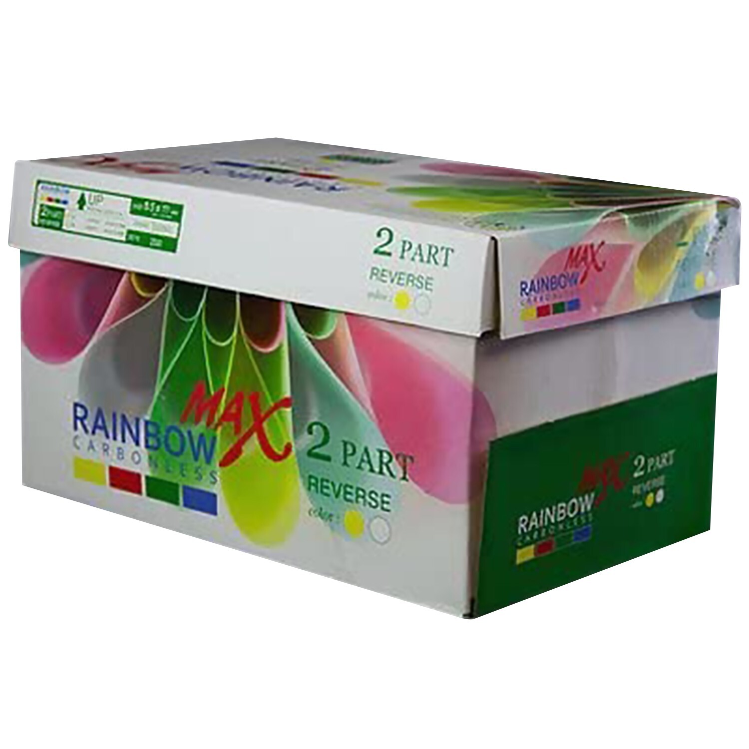 1 Case of 2500 Sets of 8.5 x 11″ Pre Collated Carbonless Paper – 2 Part Reverse