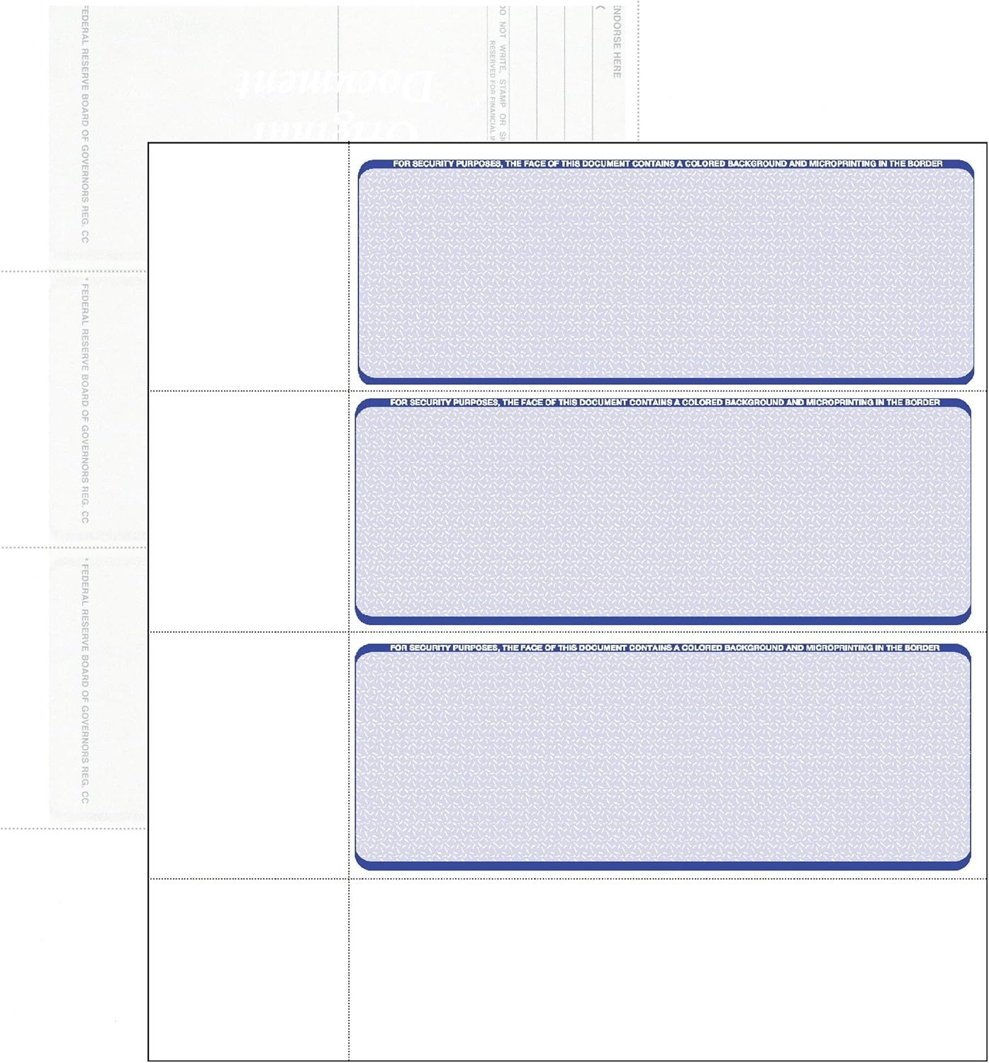 Computer Check Paper – Blank Personal Wallet Checks 3 on a Page – Compatible wit