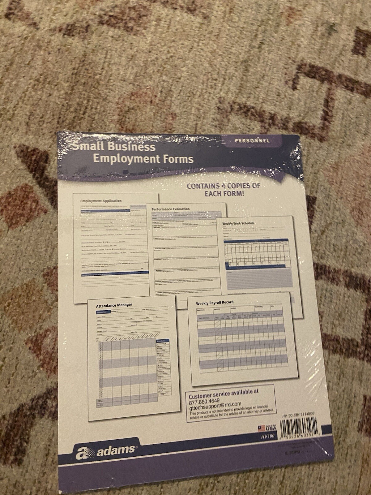 ADAMS Small Business Employment Forms – 20 Form Value Pack – New / Sealed