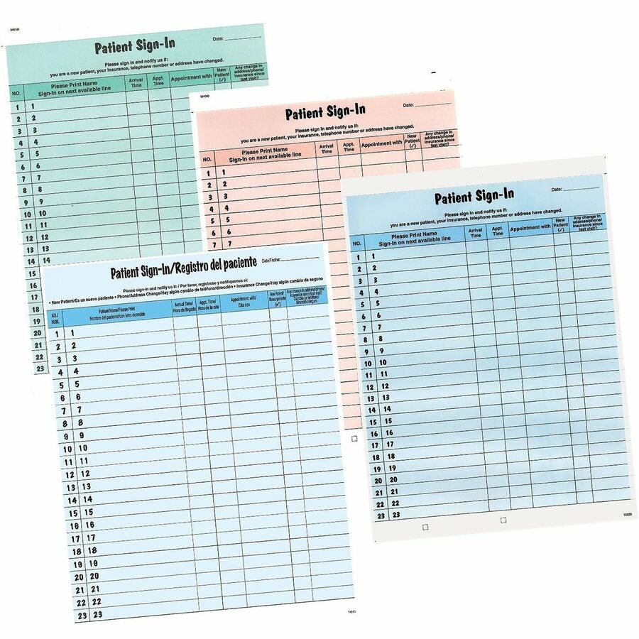 Tabbies Patient Sign-in Label Forms – 125 Sheet[s] – 125 / Pack (tab-14530)