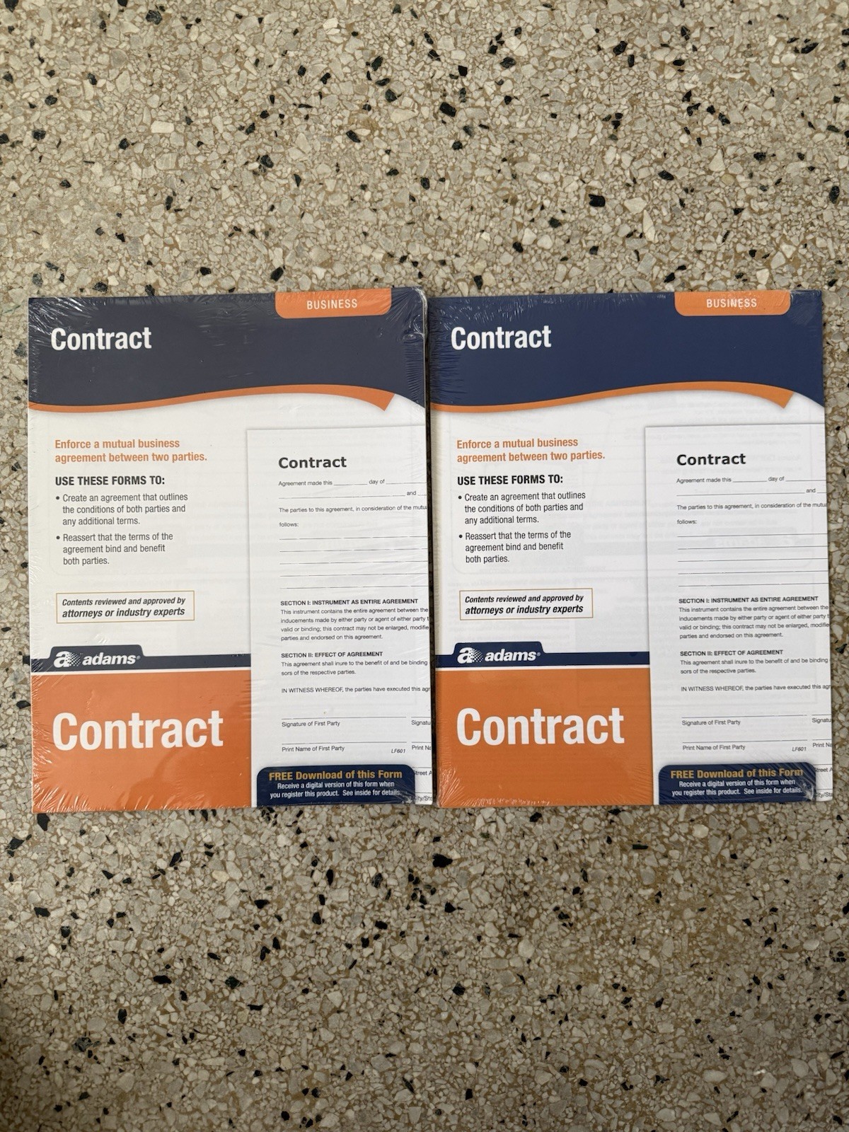 Adams Contract Forms LF601 Business Legal Forms New Factory Sealed