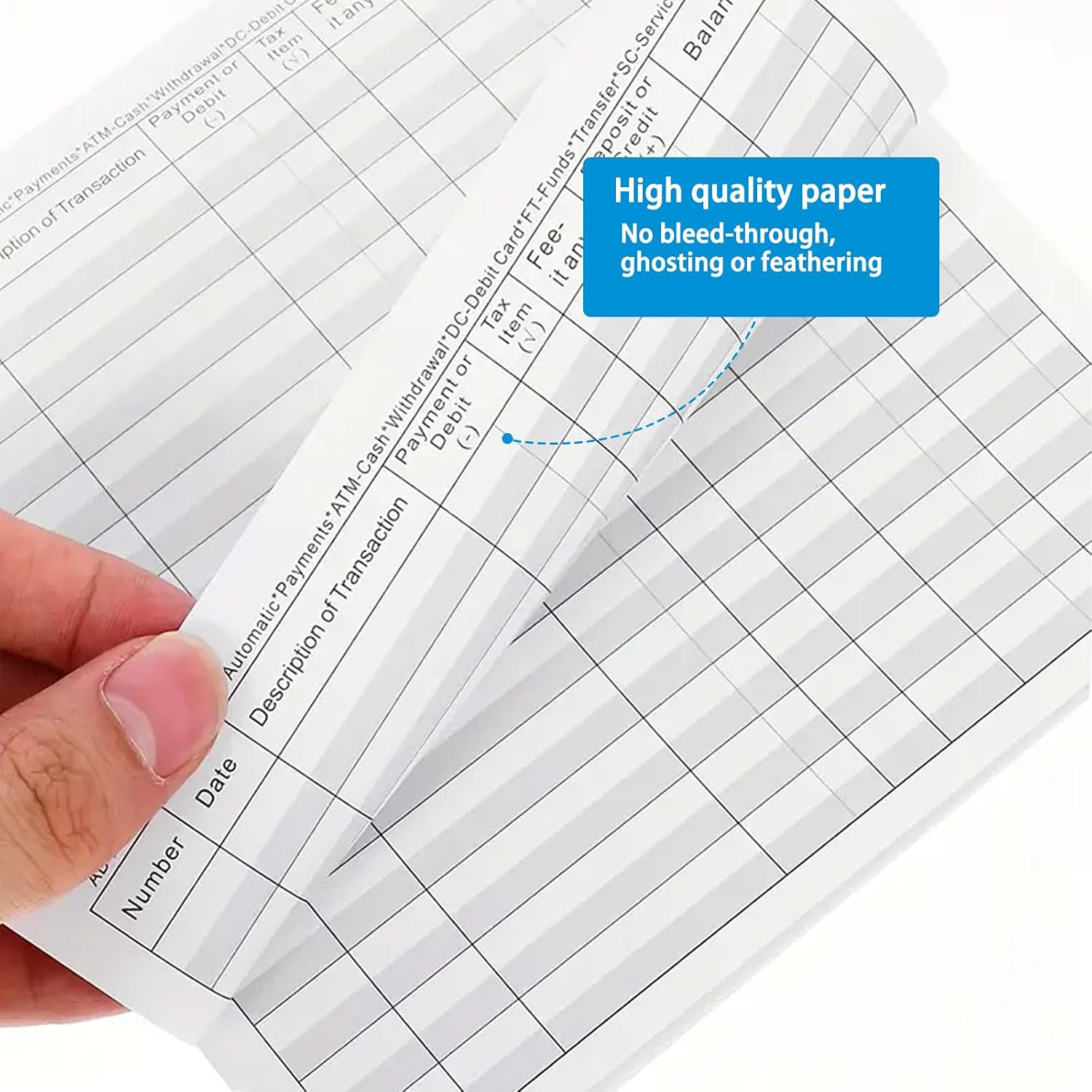 20 Pack Checkbook Register, Check Registers for Personal Checkbook, 6″ × 3″