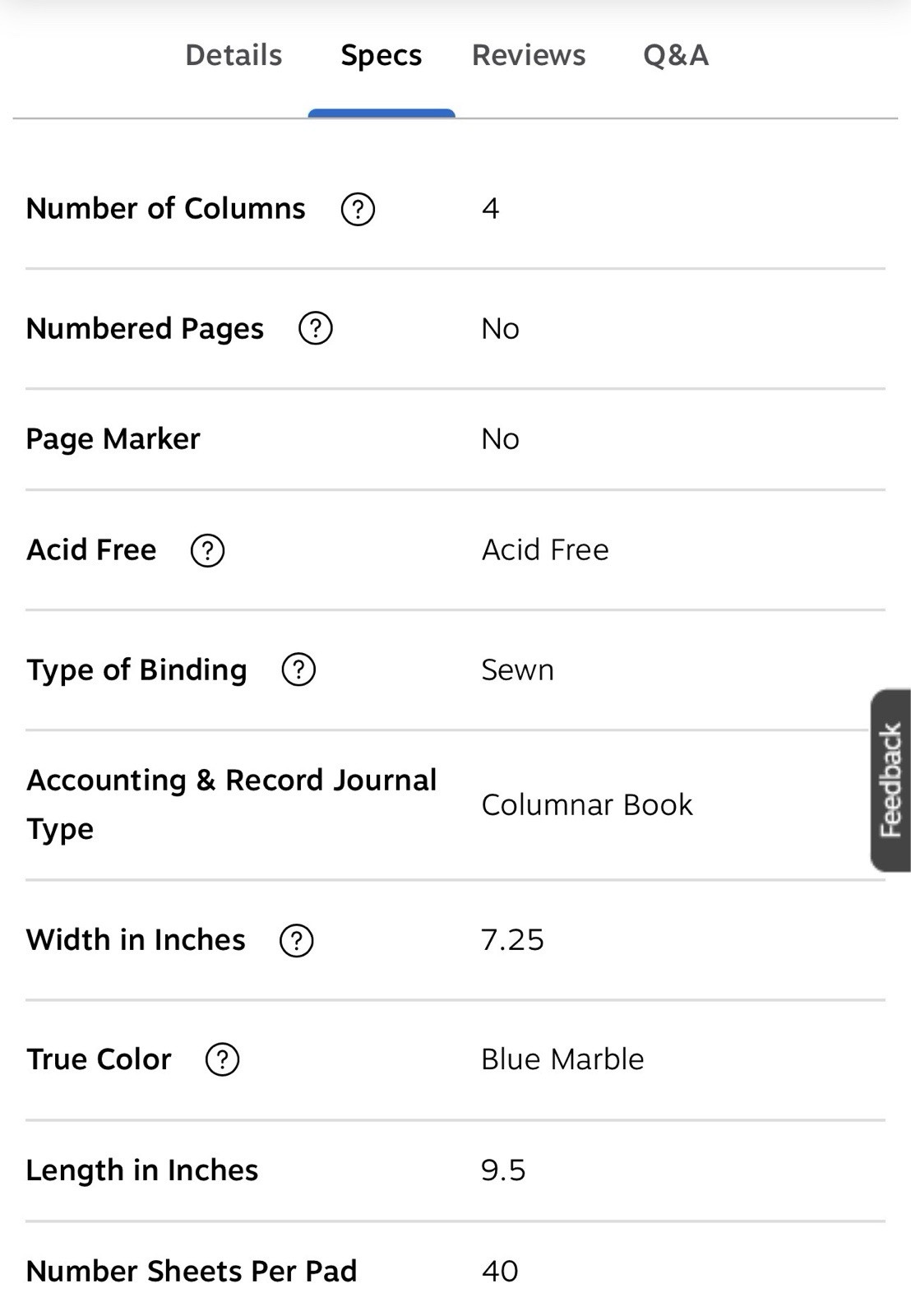 Staples 4 Column Record Book Hardcover Model 217745 Accounting Bookkeeping