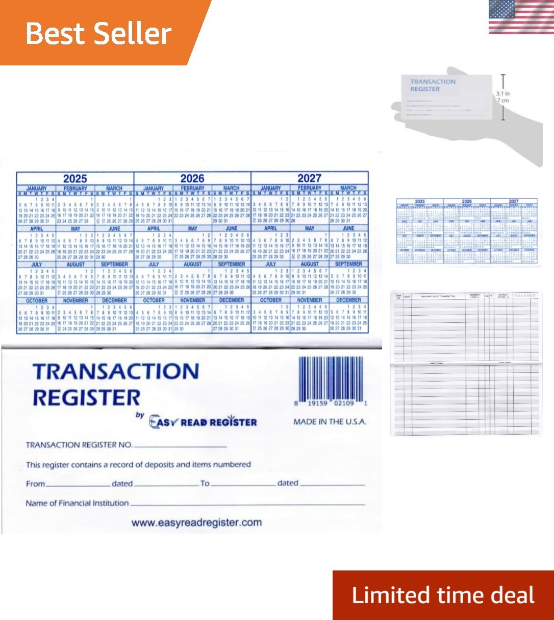 12 Check registers for Personal Checkbook – Checkbook Ledger Transaction Regi…