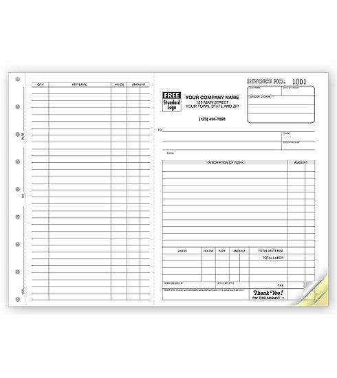 250 Work Orders, Side-Stub, Large Carbonless Forms Nebs/Deluxe No. 6545 / 2 Part