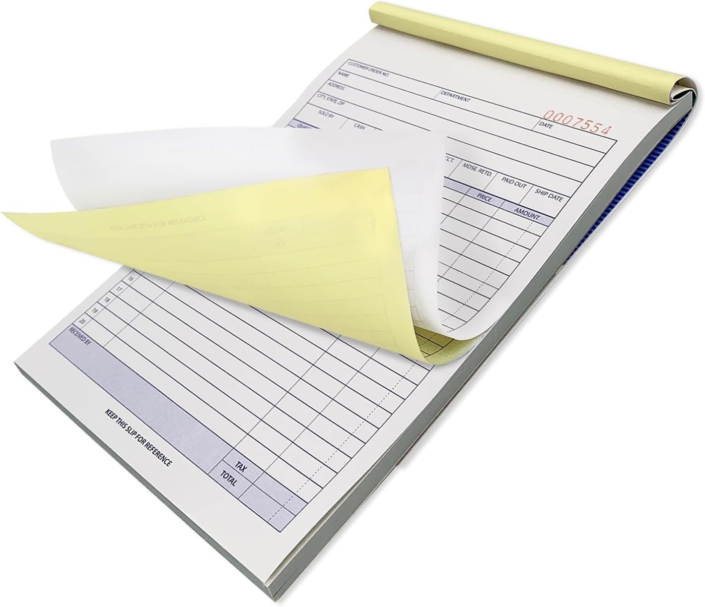 Professional Carbonless 2-Part Receipt Book, 5.5″x8.5″, 50 Sets, Durable Design