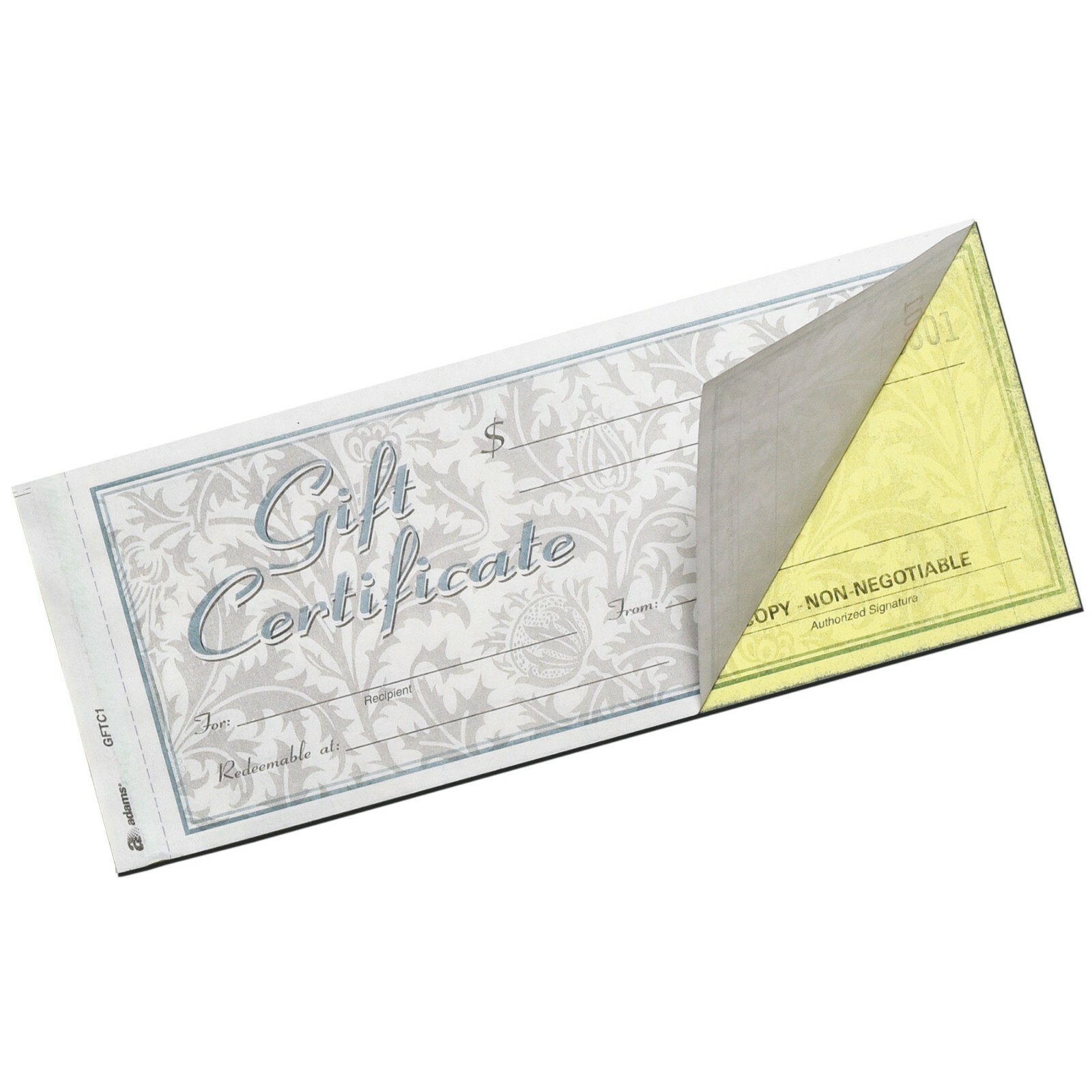 Adams GFTC1 Gift Certificates with Envelopes, 2-Part Carbonless, Pack of 25