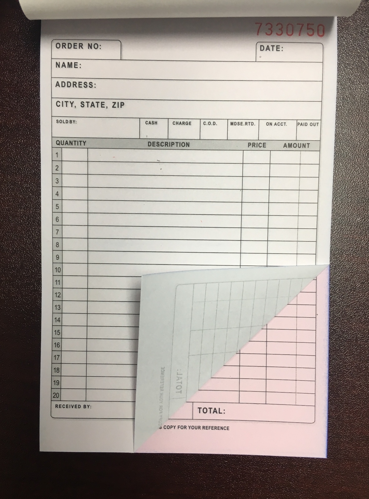 3 Pack: 2 part Carbonless Sales Order Books Receipt Form Invoice 50 Set 4.5×7.5
