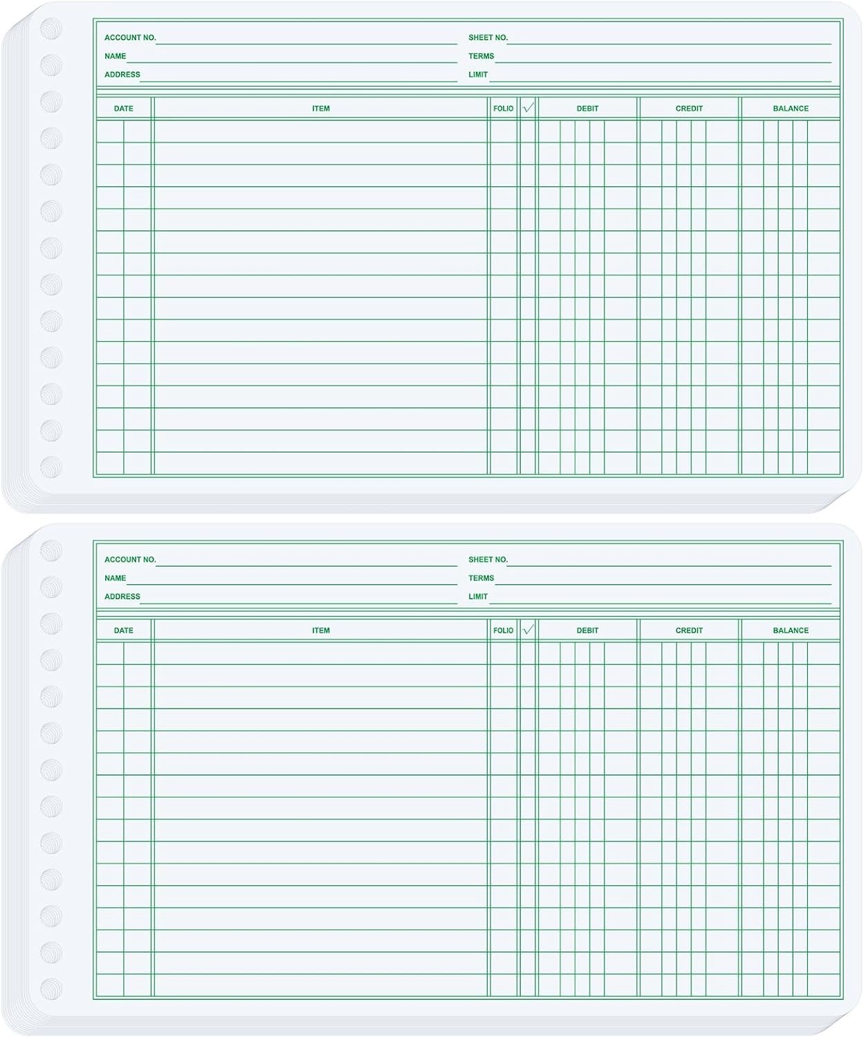 200 Pcs Ledger Sheets 5″ X 8.5″ Extra Sheets Ledger Paper Bookkeeping Columnar