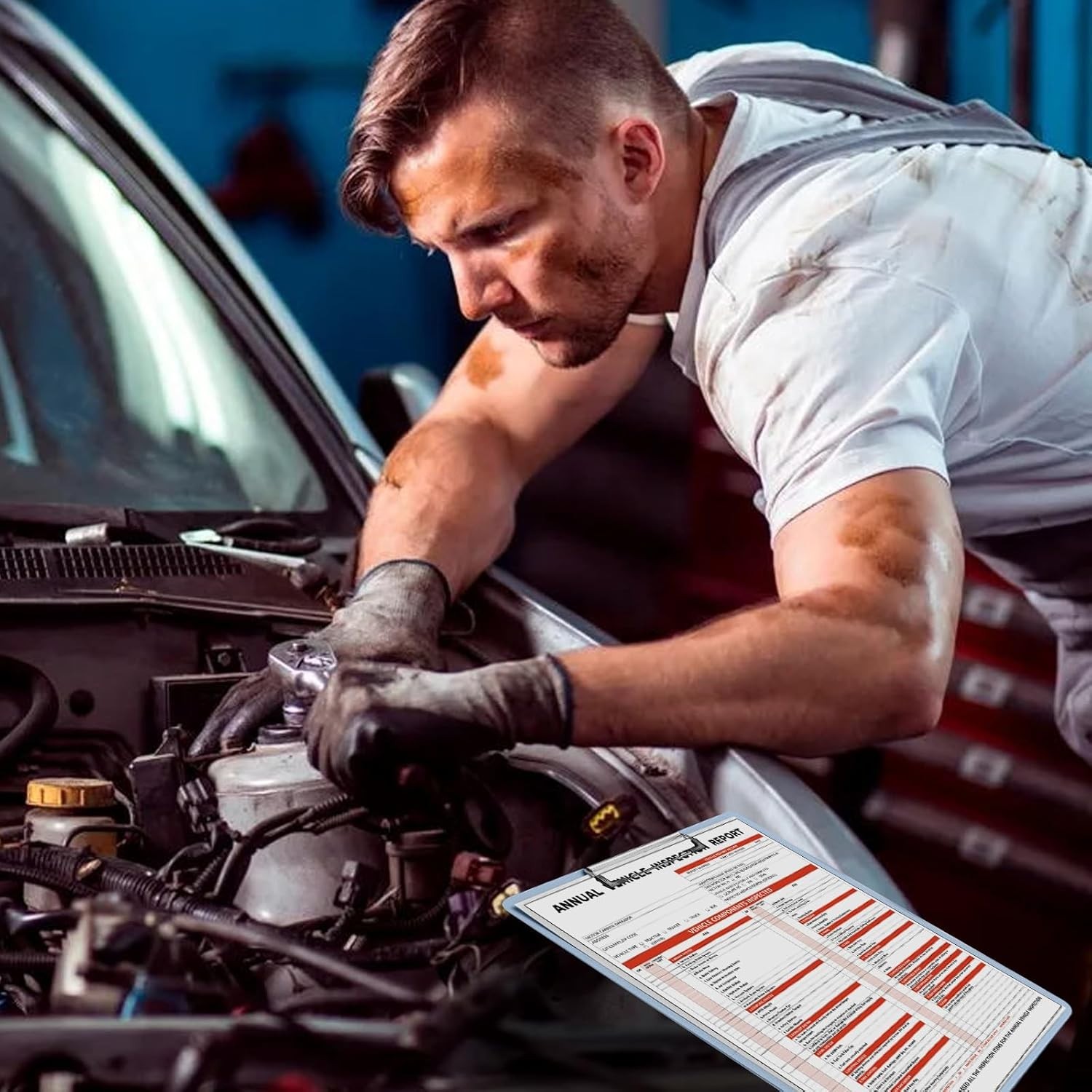 Annual Vehicle Inspection Report Form and Label, 25-Pack 3-Layer Vehicle Insp