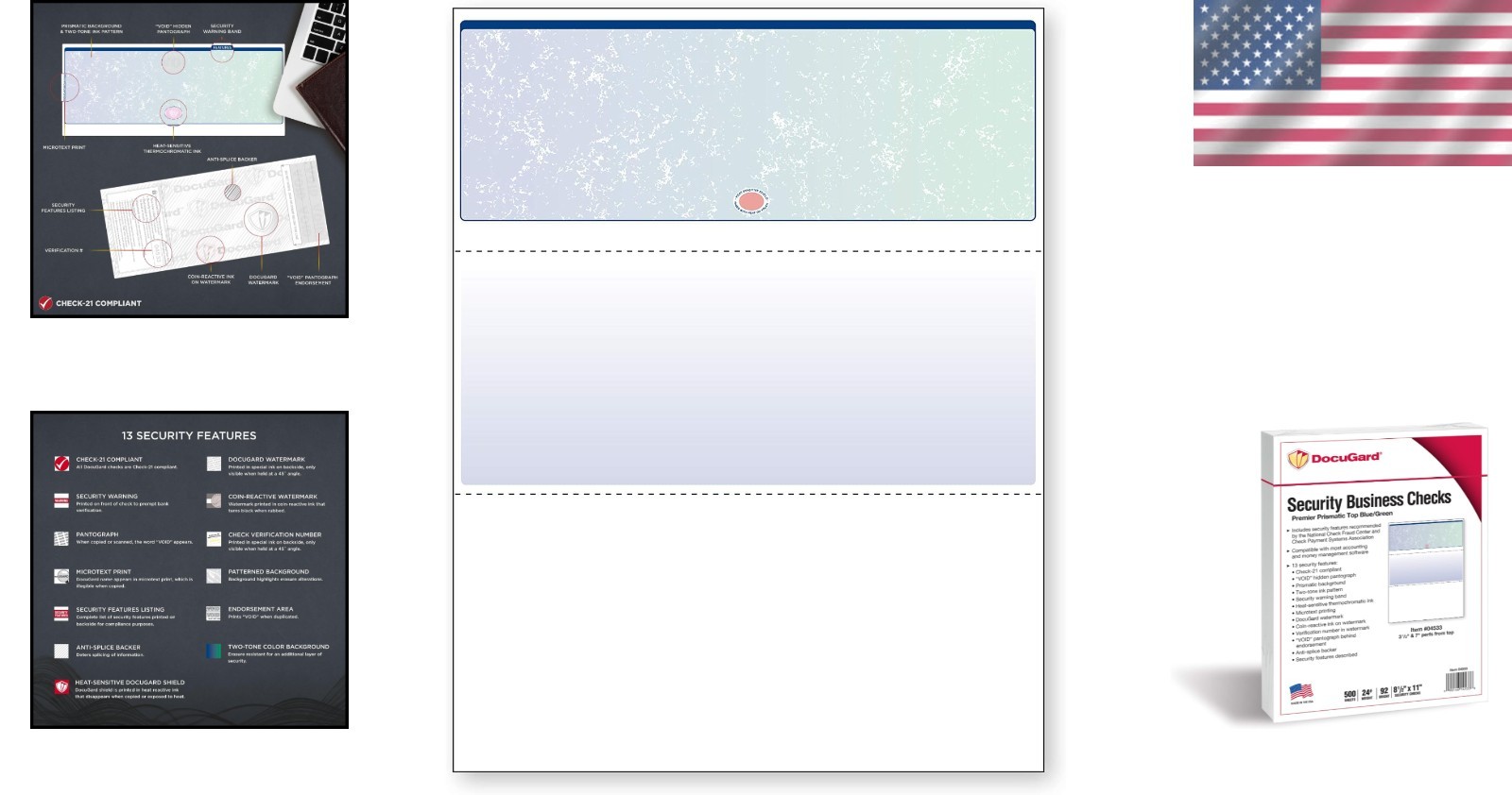 Blue/Green High Security Business Checks – 500 Sheets