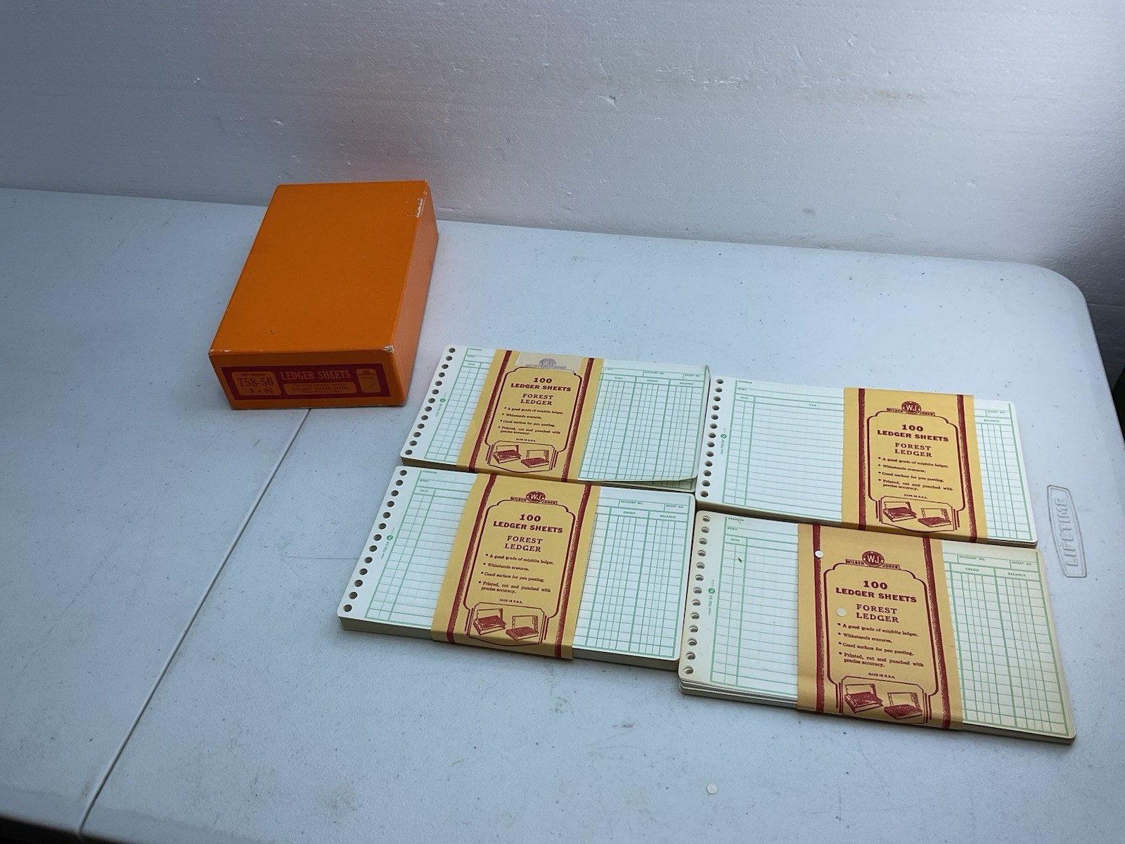 Wilson Jones Multiple Ring Ledger Sheets Binder Paper Refill 758-50 5 X 8 1/2