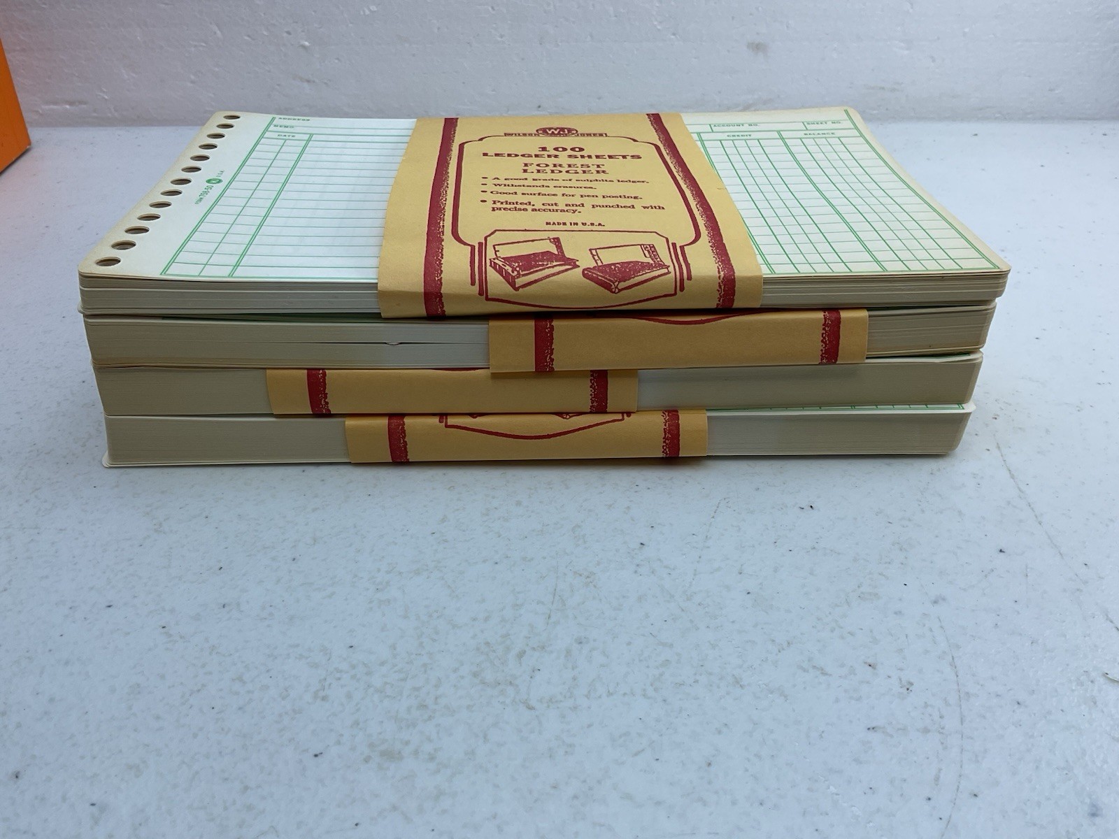 Wilson Jones Multiple Ring Ledger Sheets Binder Paper Refill 758-50 5 X 8 1/2