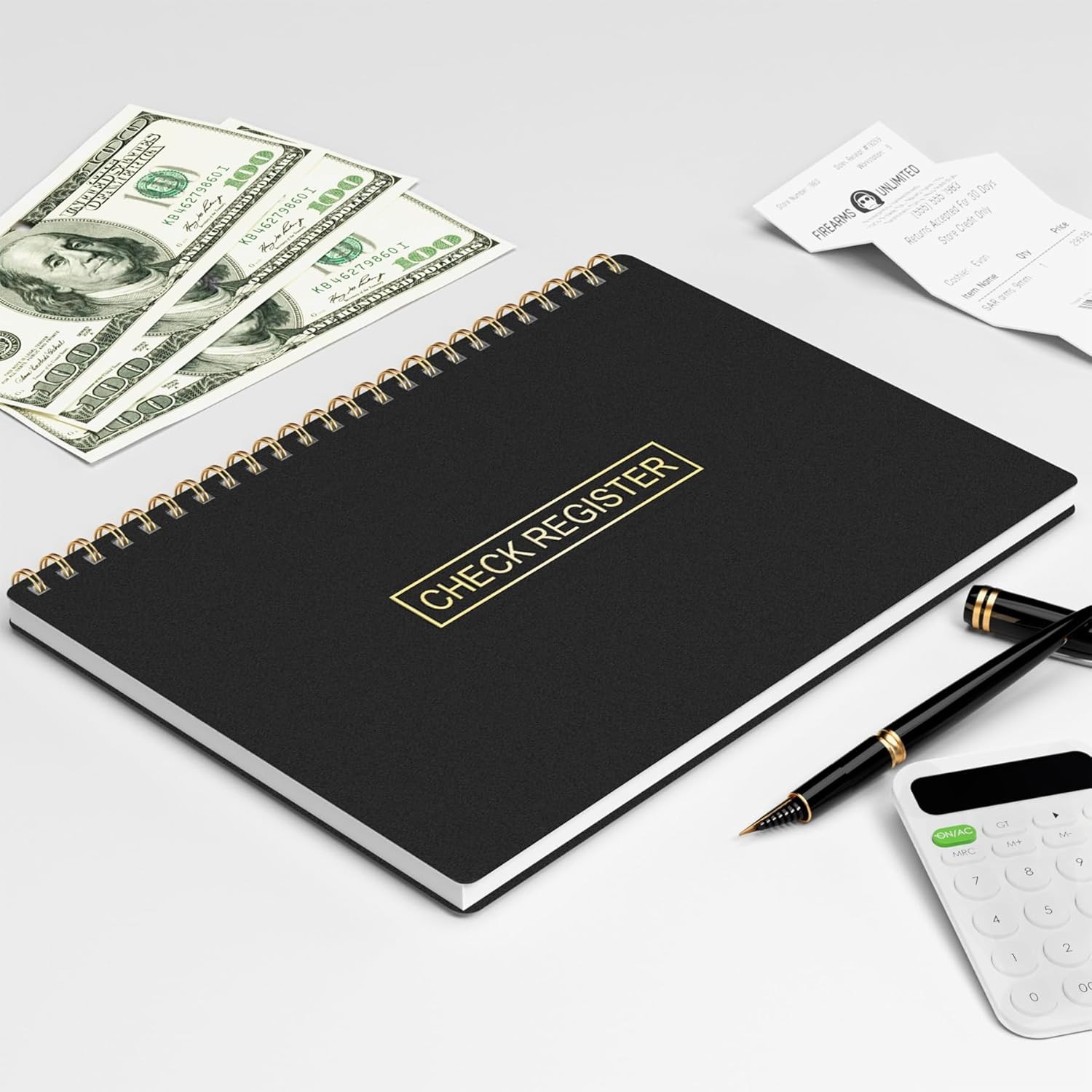 HAUTOCO Check Registers for Personal Checkbook, Transaction Expense Black