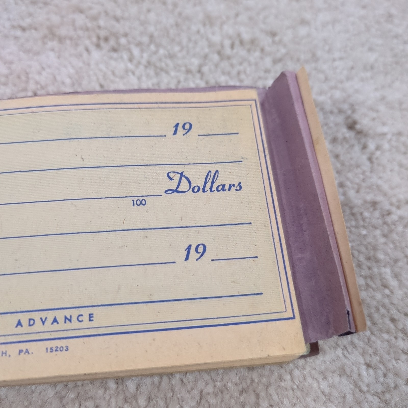 Steel City Rent Receipt Book No. 193 Used With Carbon Paper Vintage 50s 60s