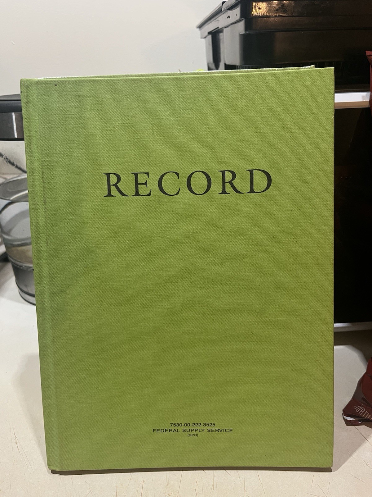 Federal Supply Service Record Book Memorandum 7530-00-222-3525