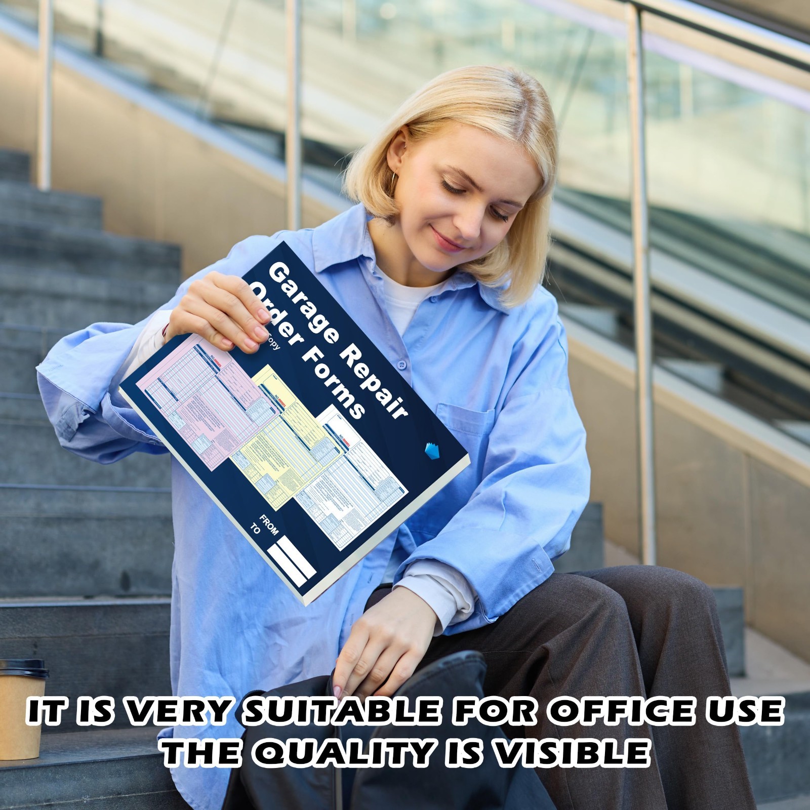 100 Sets Carbonless Auto Repair Order Forms 8.5×11″ – Garage & Mechanic Use