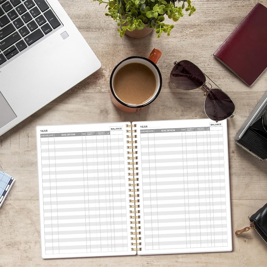 Check Register – A5 Checkbook Register for Personal Checkbook, Expense Ledger Bo