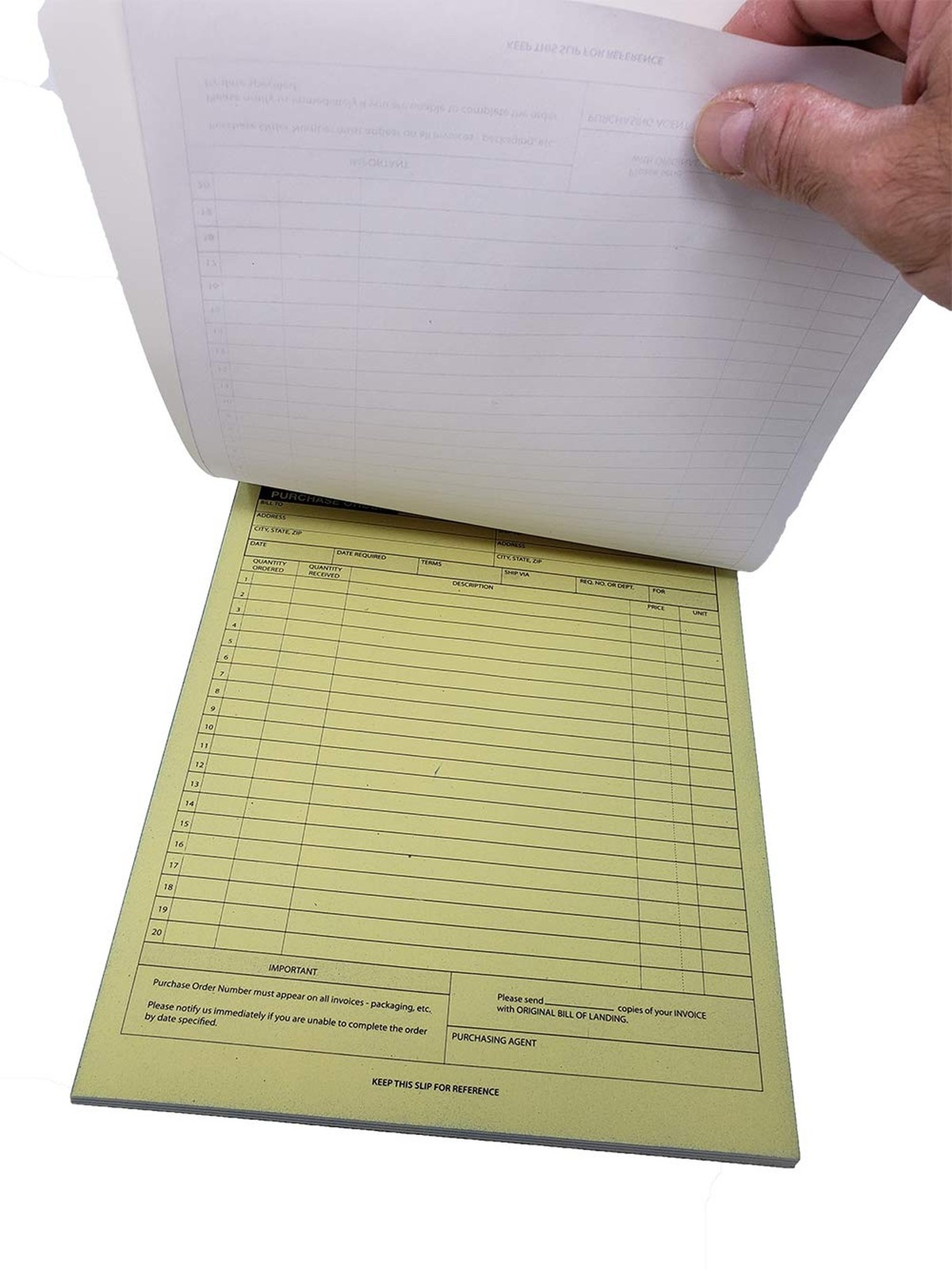 2-Part Carbonless Purchase Sales Order Book (4 Pack) Letter Size Almost 8.5 x…