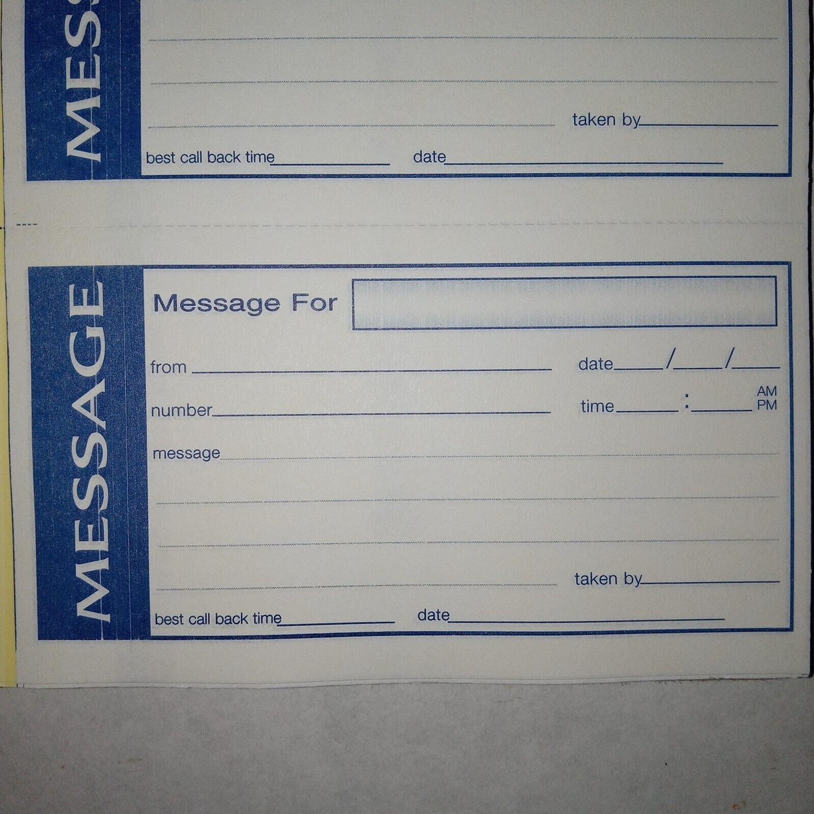 Adams SC1153WS Phone Message, 200 Carbonless sets, 2 Part Form Damaged cover