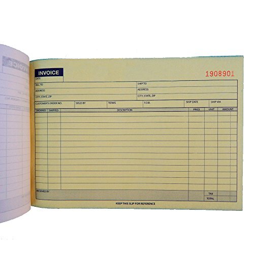 10 Carbonless Invoice Receipt Record Book 2 Part 50 Sets Duplicate Receipt