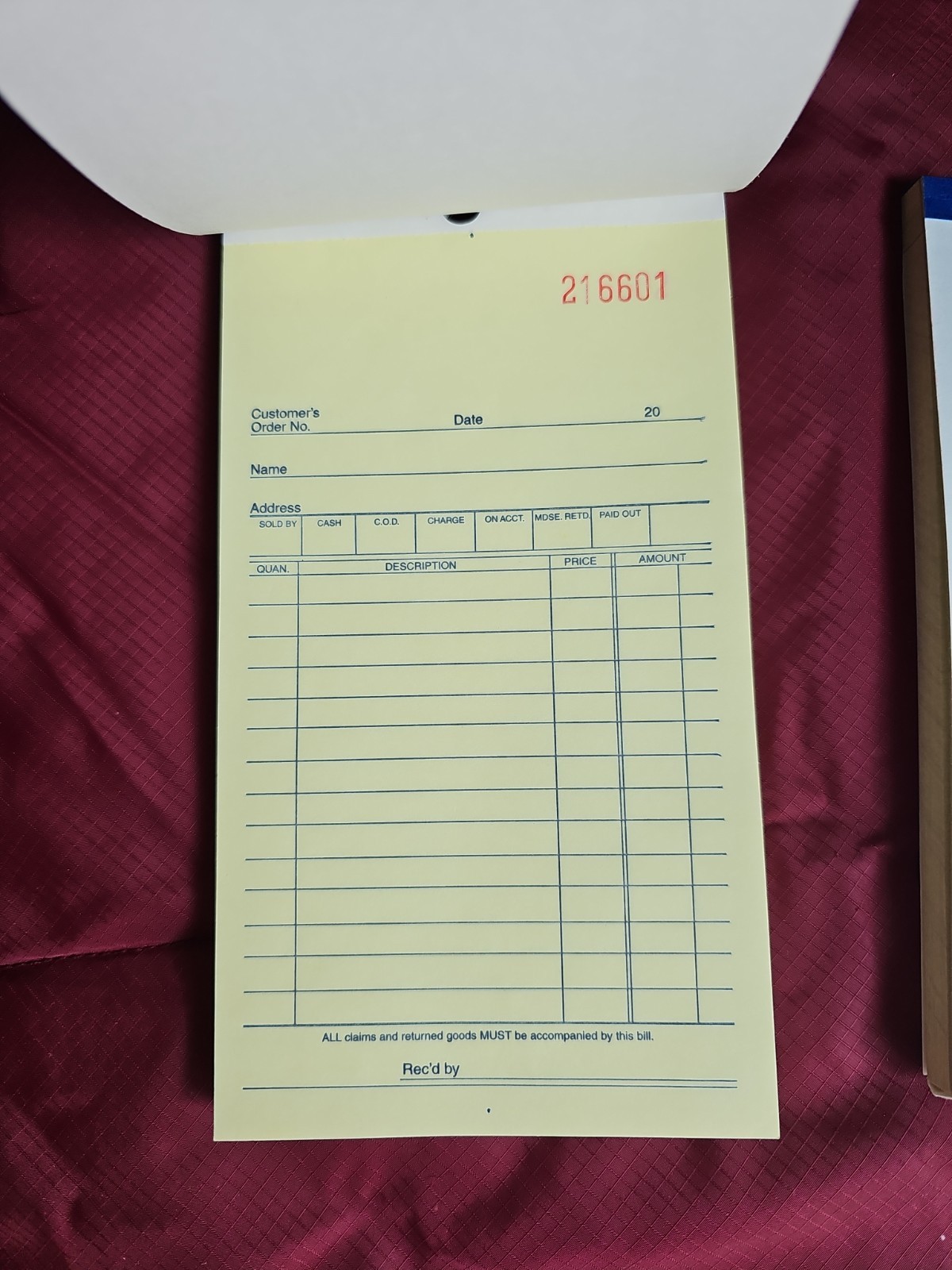 Vintage Mead Adams Sales Books Lot Carbonless Duplicate Receipt Books
