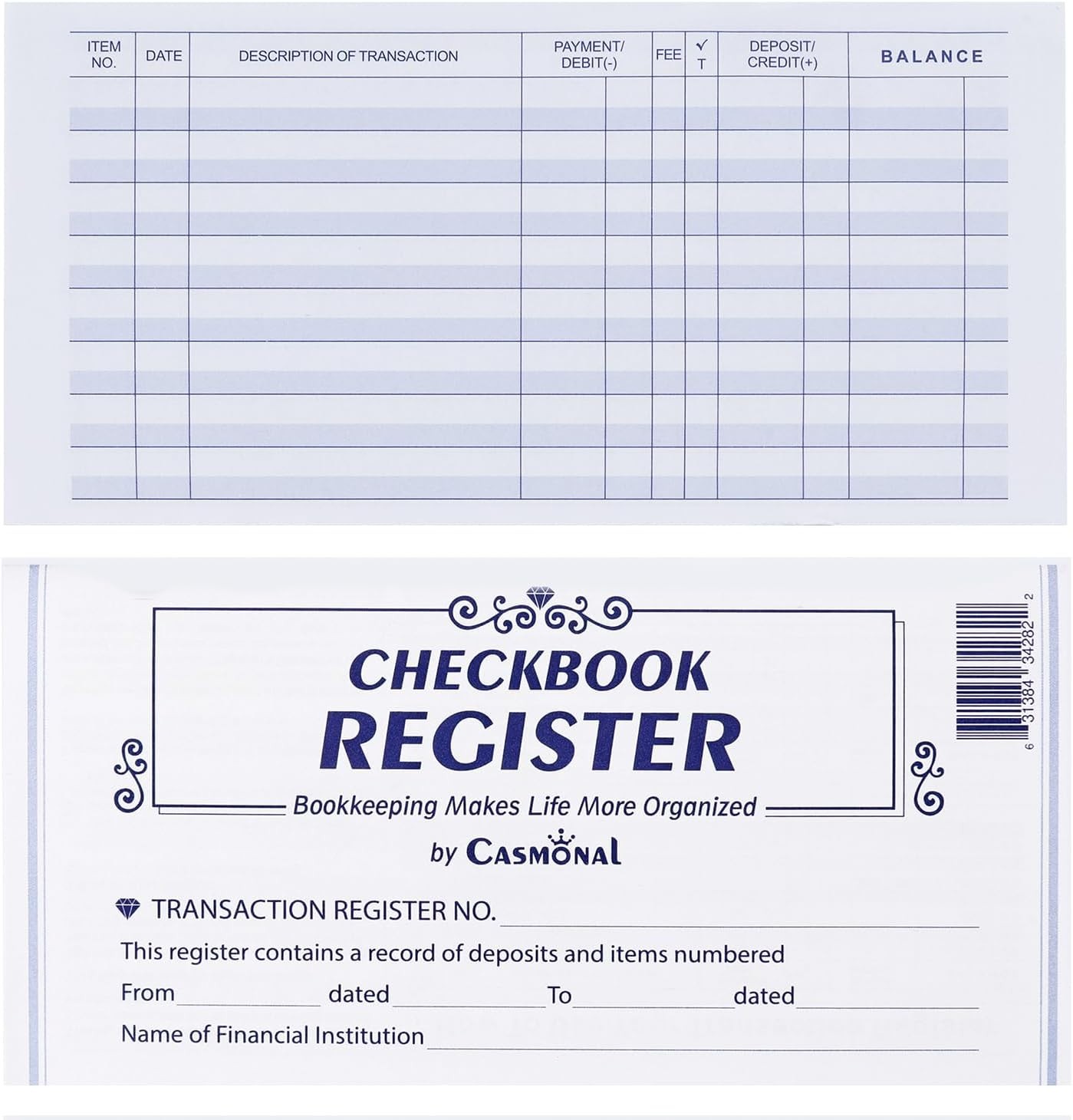 12 Pack Checkbook Register, Check Register Books for Personal and Work Use, T…