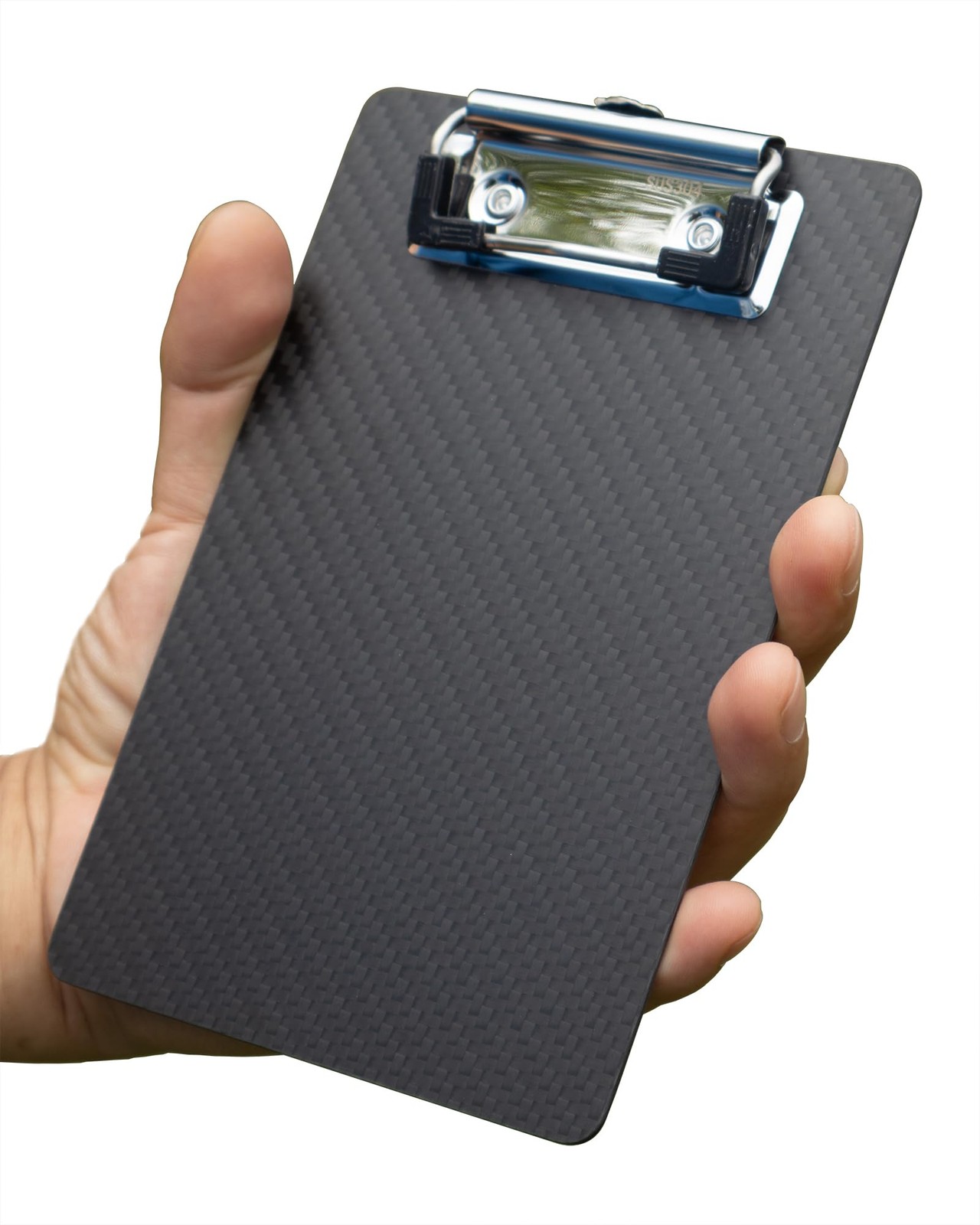 Carbon Fiber Mini Clipboard 4×6,Small Clip Boards A6 Memo Size with A6, Black