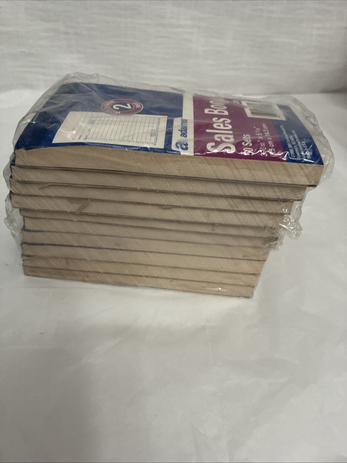 Adams Sales Book 10-pack Carbon 2 Part 50 Sets Per Oack #1200. 3 11/32 x 5 5/8”