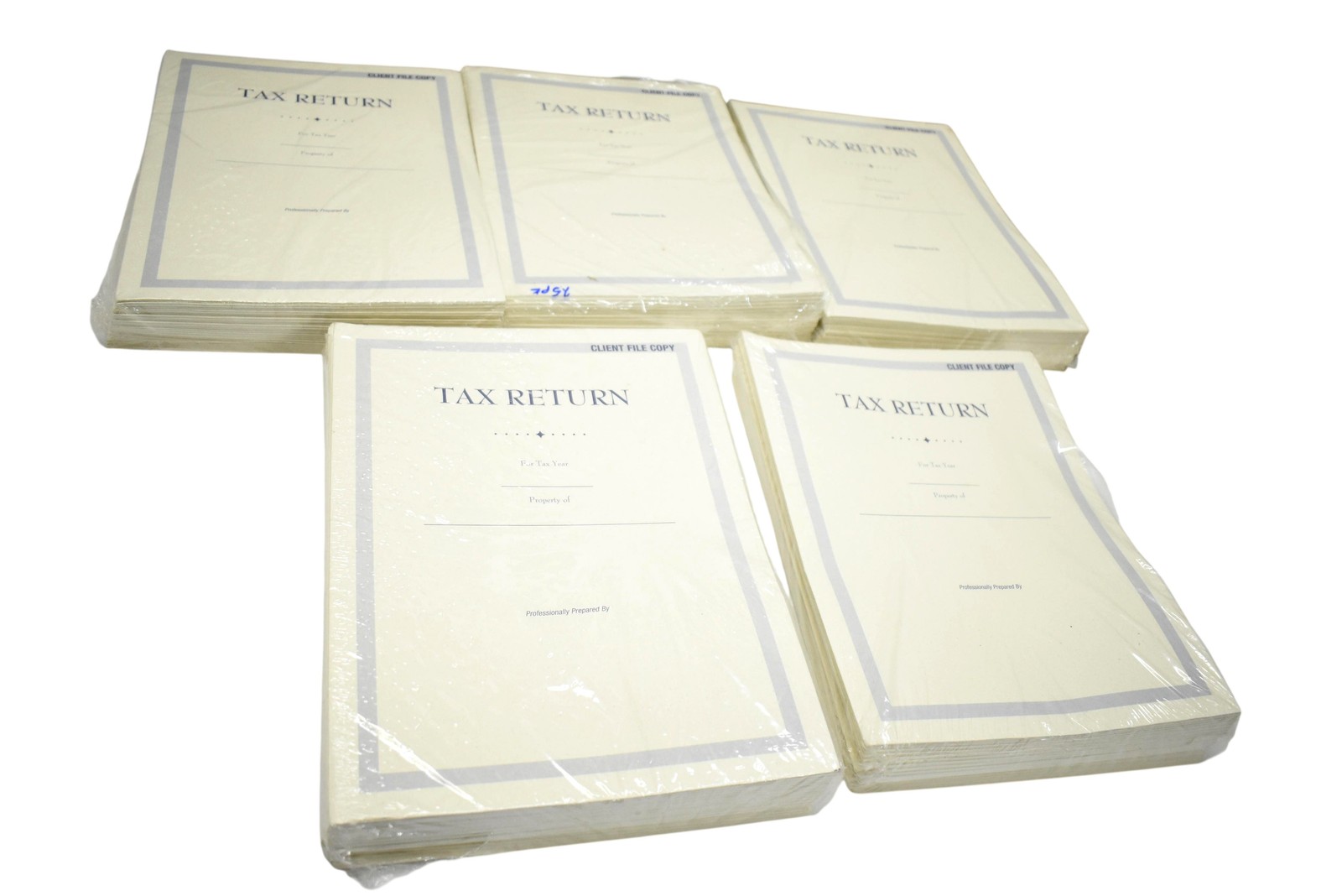 Tax Return Client File Copy Covers Professionally Prepared Forms Pack 125 Sheets