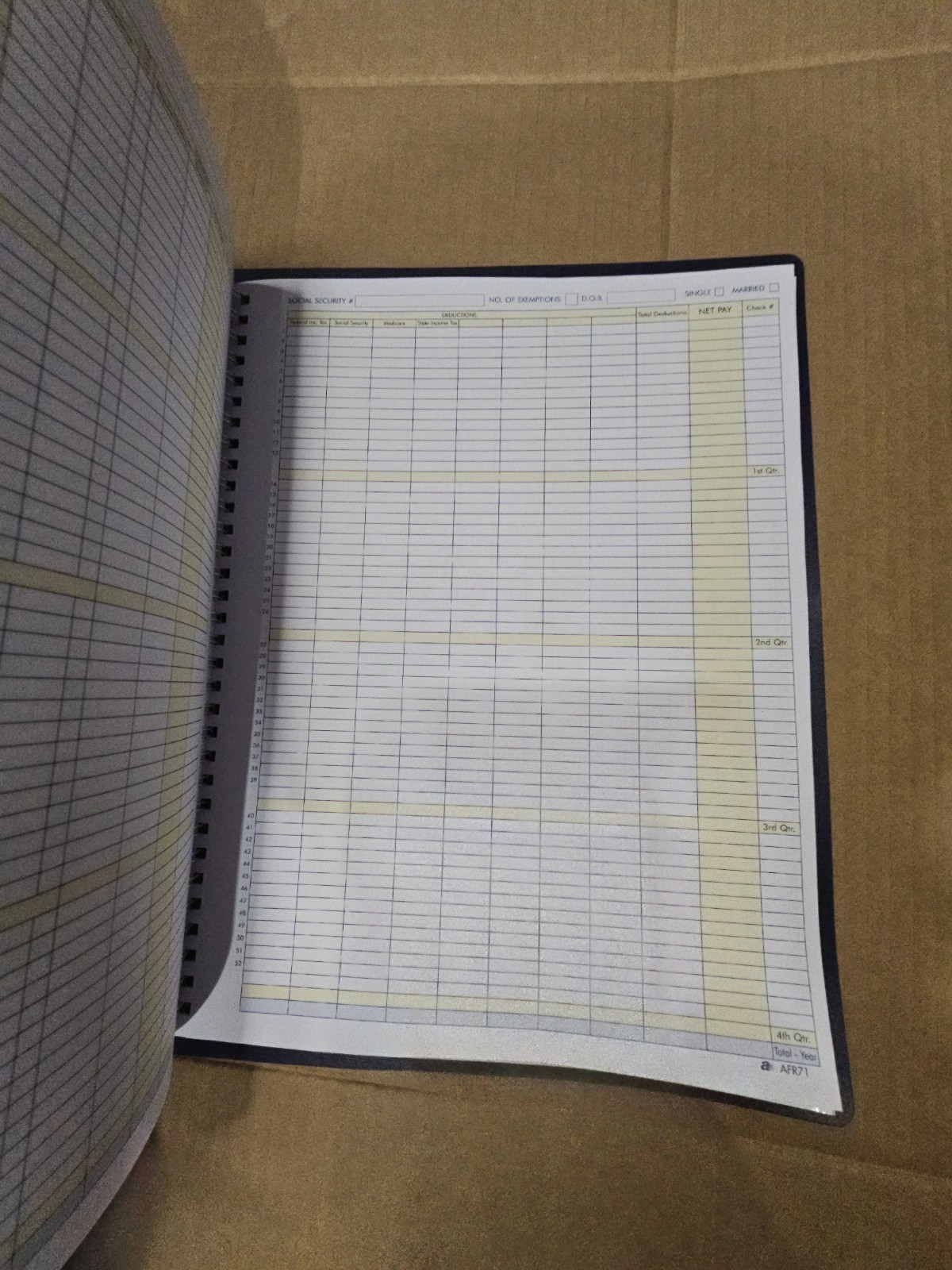 Adams Monthly Bookkeeping Record Book Undated 8.5×11 Spiral Bound AFR71