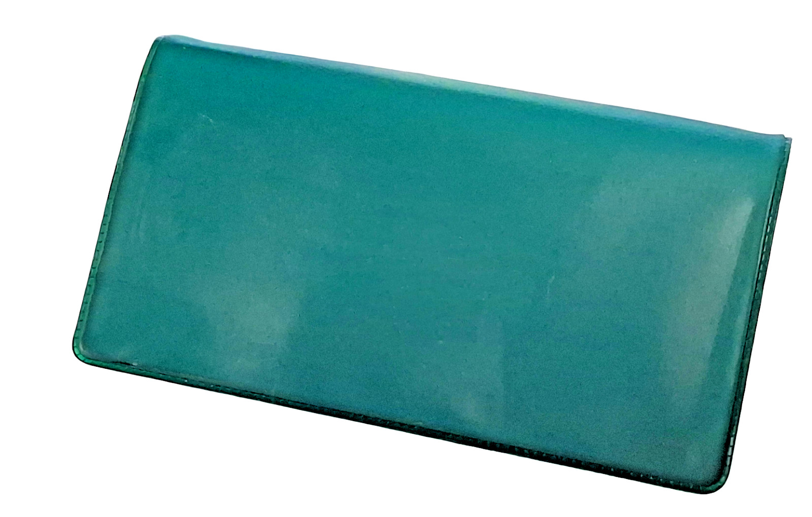 Forest Green Vinyl Checkbook Cover Standard Top Stub 6- 1/4″ x 3-3/8″ New
