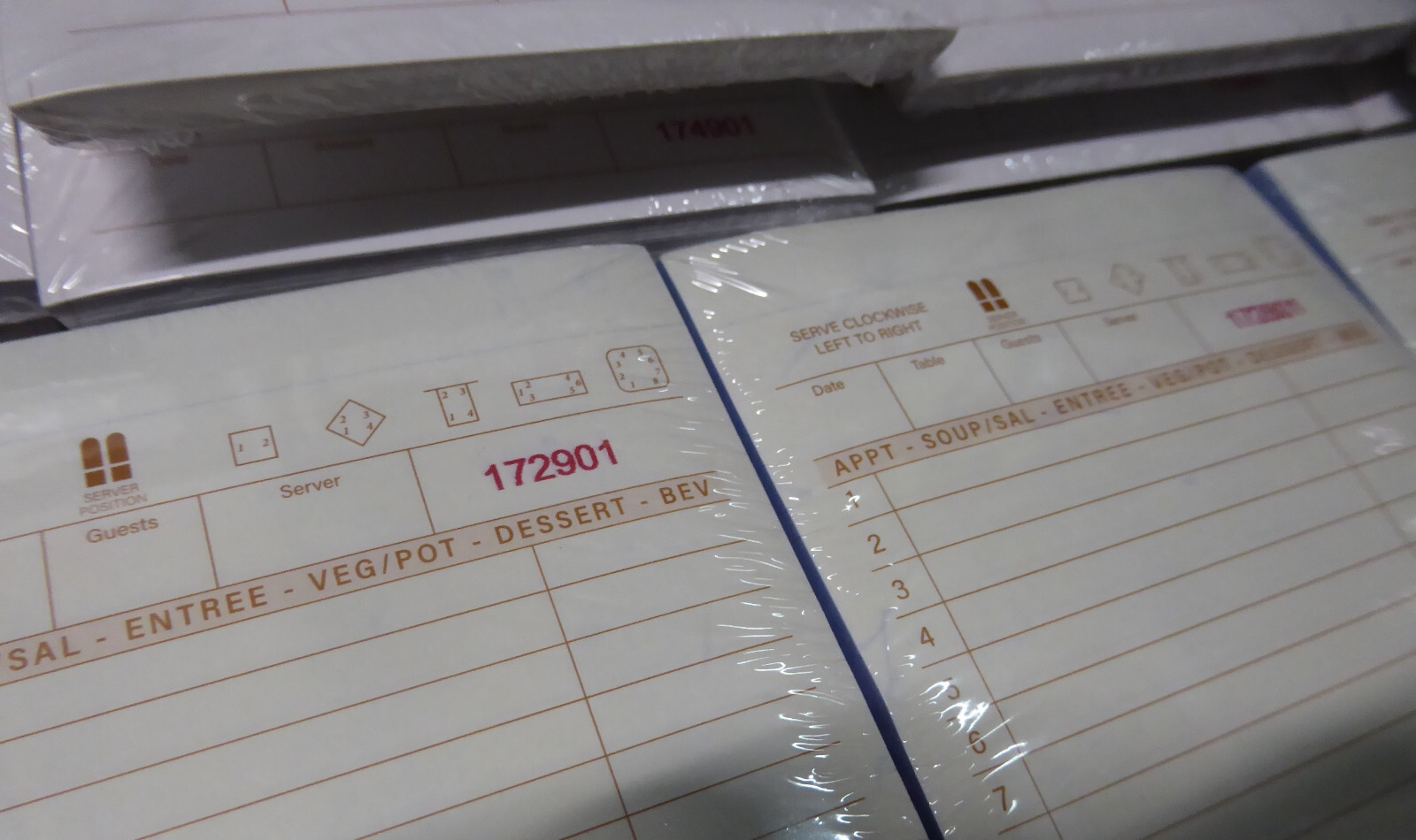 Seajan 19 Packs Guest Check Paper Receipt Book, Carbonless Order Book 17 Lines,