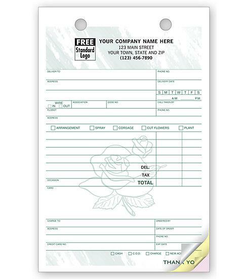 Nebs Deluxe 672T Florist Register Forms – Large Classic / 5.5″ x 8.5″