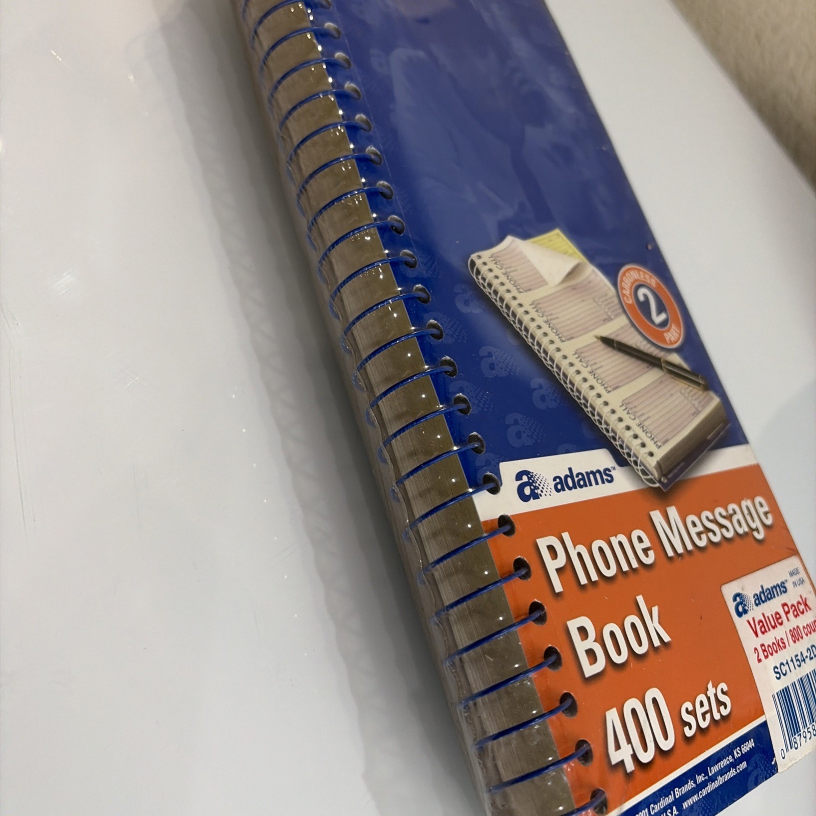 Adams Phone Message Pads 2 part carbonless 400 sets per book 2 Books (800 Total)