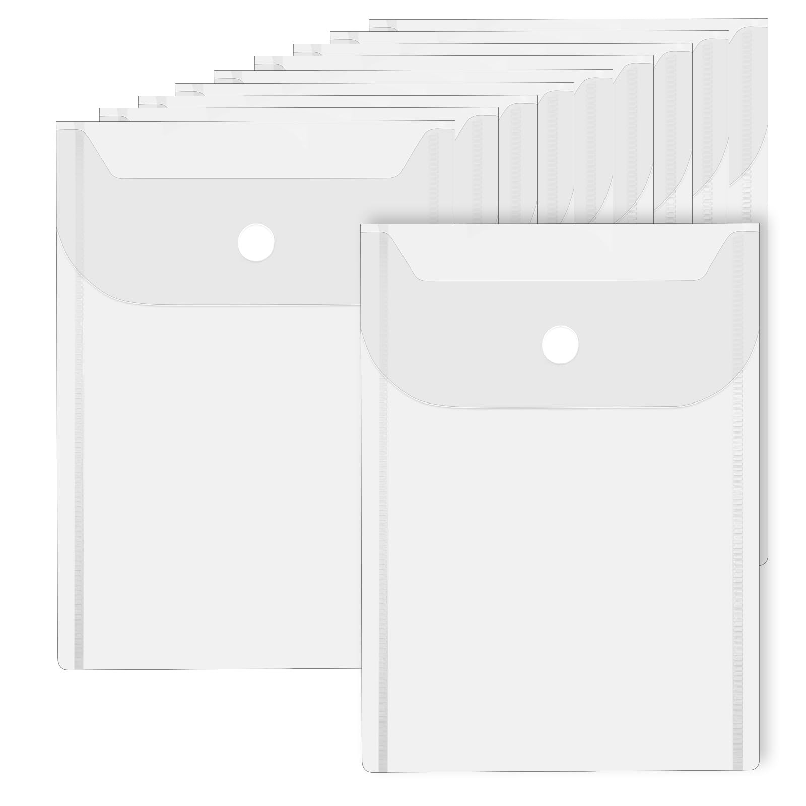 10 PCS Clear Envelope Pouch 7 X 5 Inch Plastic 5″ x 7″, Transparent