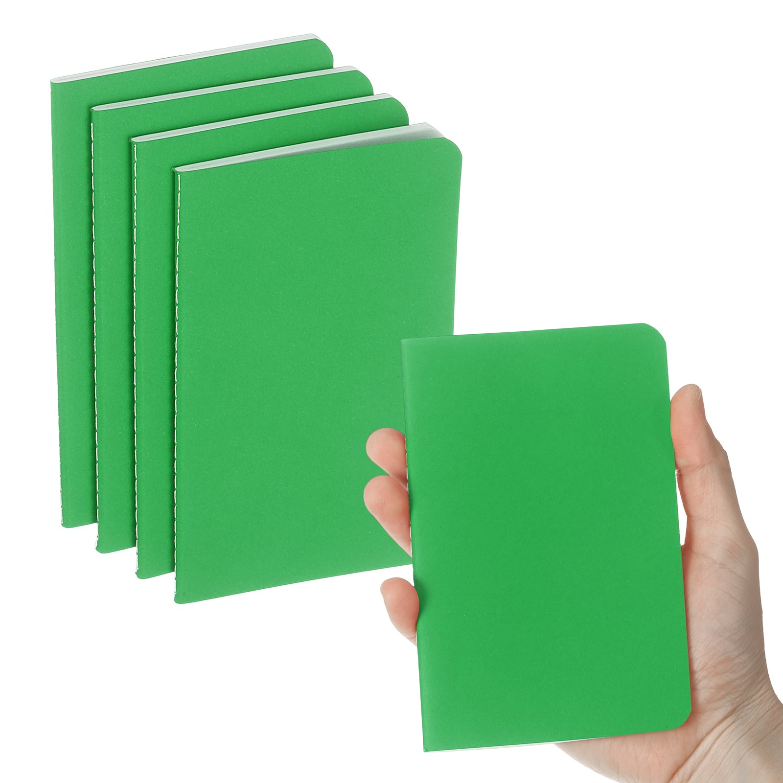 6 Pack A6 Notebook, A6 Journal Mini Notebook Pocket Kraft,Dark Green