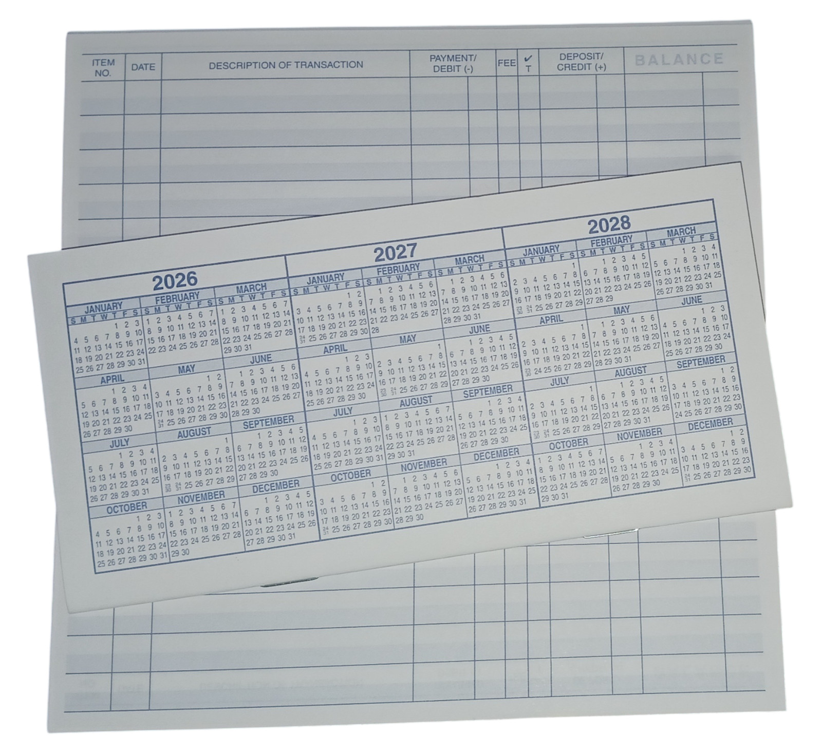1 – Checkbook Transaction Registers 2023-2025 Calendar Check Book Bank New