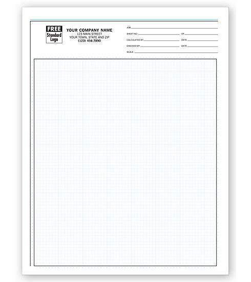 500 Customized Pro Sketch Graph Paper / Nebs Deluxe # 207