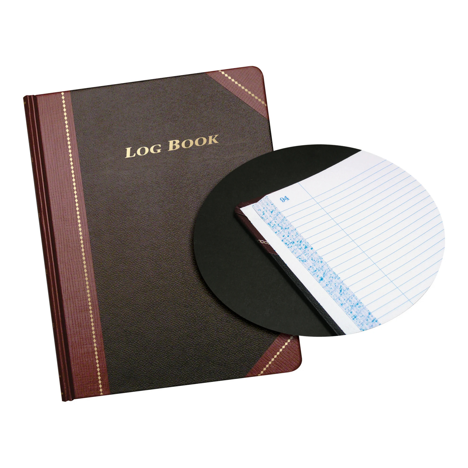 Adams Log Book, 8 1/8″ x 10 3/8″, 75 Sheets, Brown